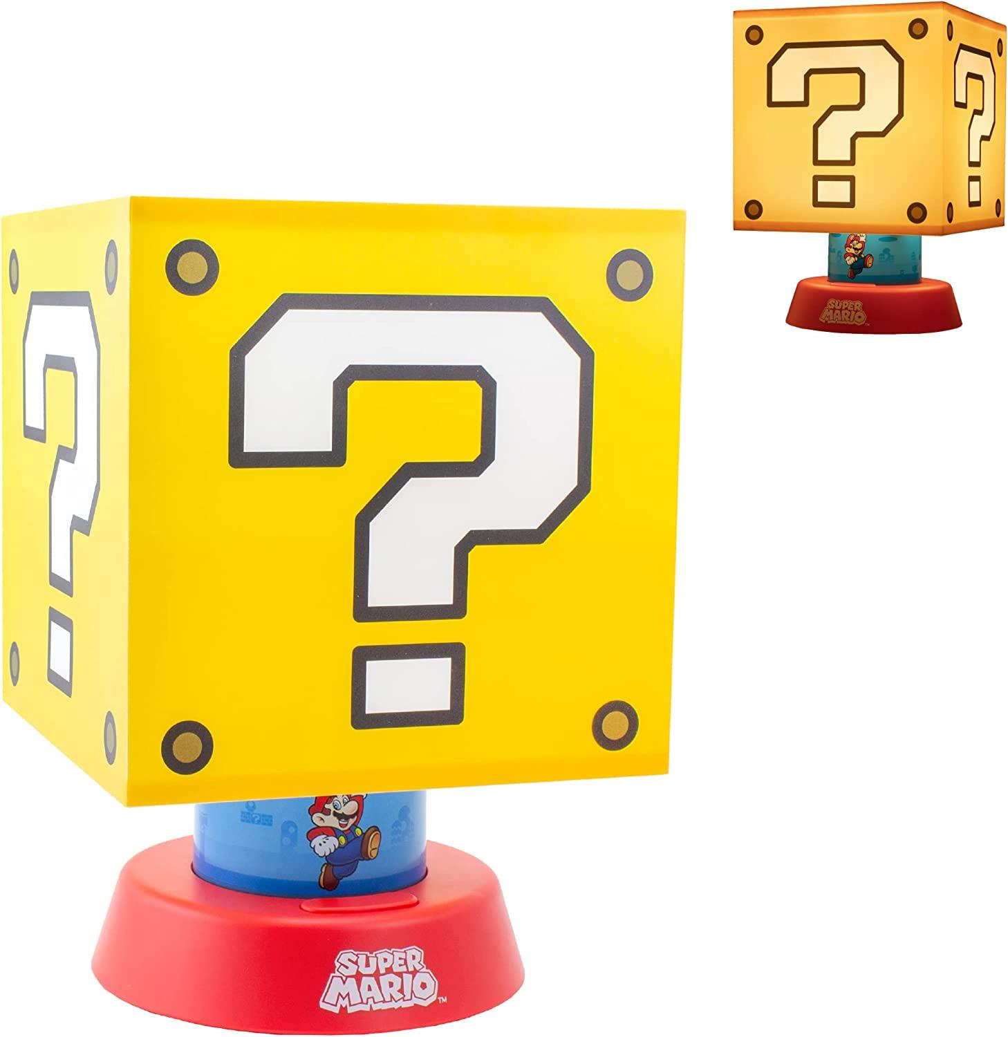 Super Mario Icon Lamp with Three Brightness Settings and Auto Shut Off, Nintendo