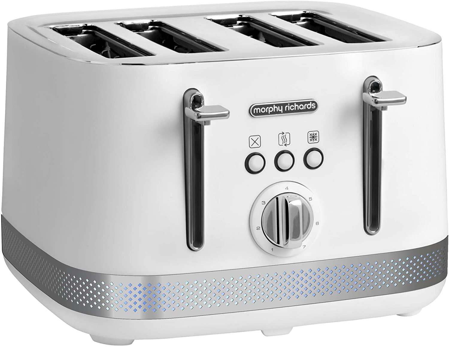 Morphy Richards Illumination 4 Slice Toaster, White
