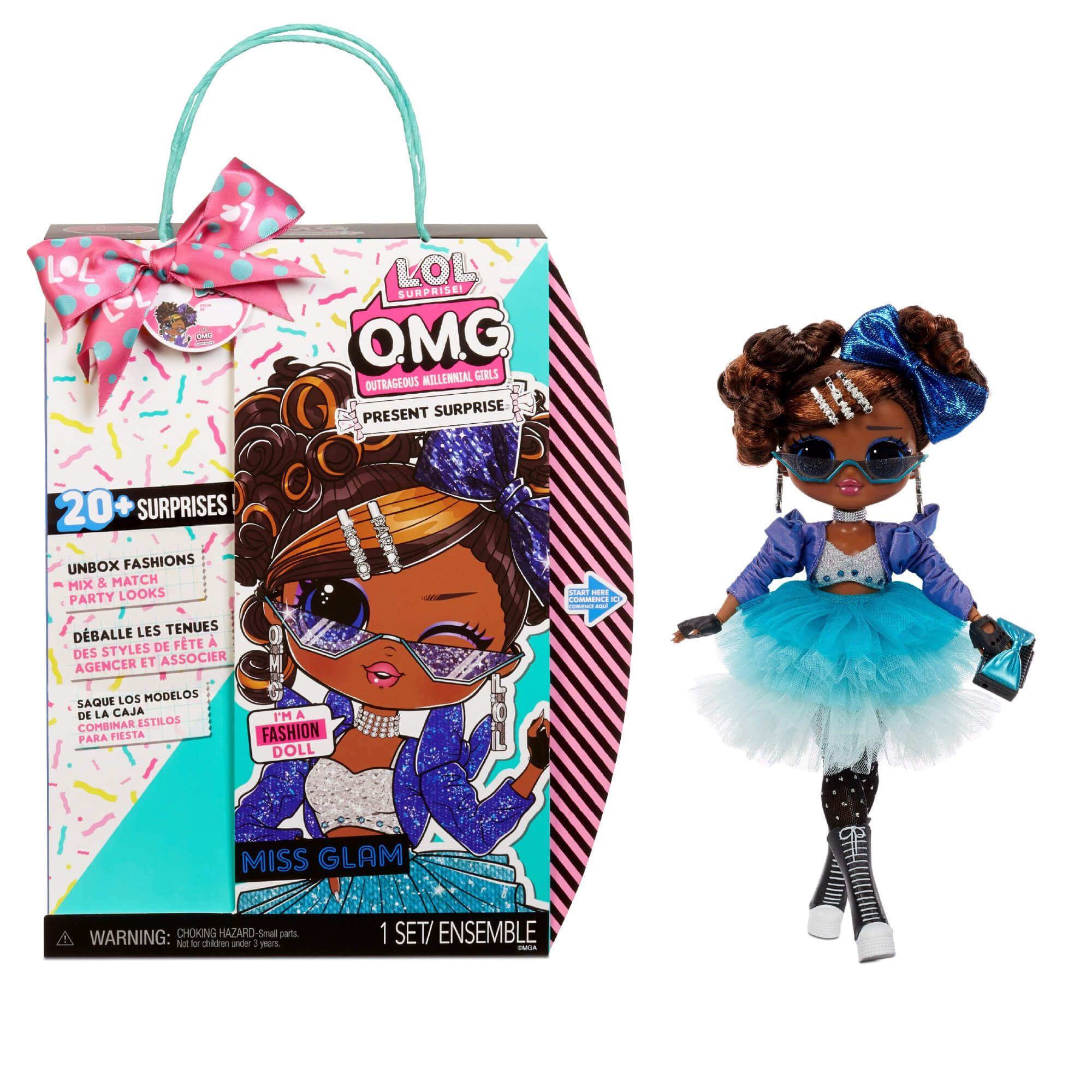 L.O.L. Surprise! O.M.G. Present Surprise Miss Glam Fashion Doll with 20 Surprises