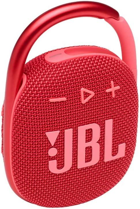 JBL Clip 4 Bluetooth portable speaker with integrated carabiner, waterproof and dustproof, Red