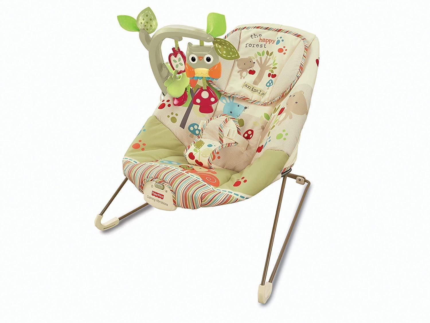 Fisher-Price Cozy Cocoon Bouncer, New-born Baby Bouncer and Chair with Removable Toy Bar with Plush Characters and Calming Vibrations