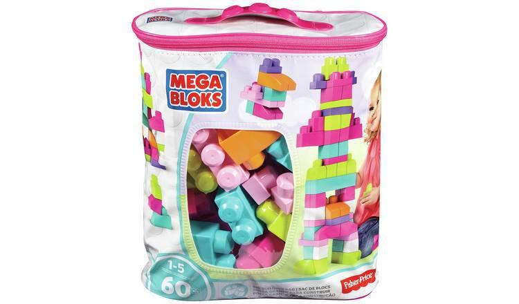 Mega Blocks Big Building Bag Pink (60pcs)