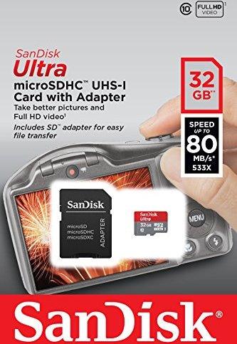 SanDisk Ultra 32GB MicroSD Memory Card for Mobile Phone, Nintnendo Switch etc