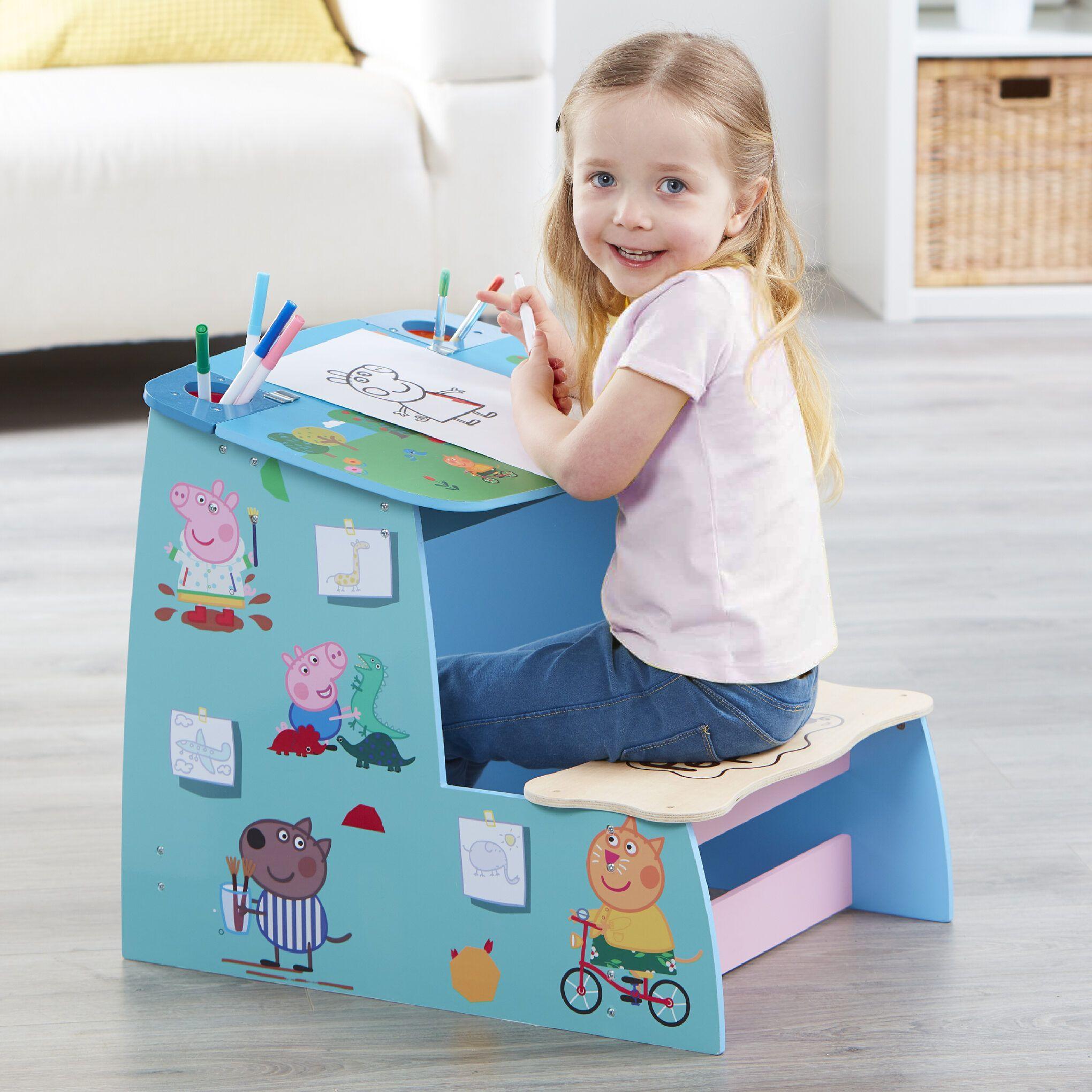 Peppa Pig Wooden Play Desk | Early Learning Toys