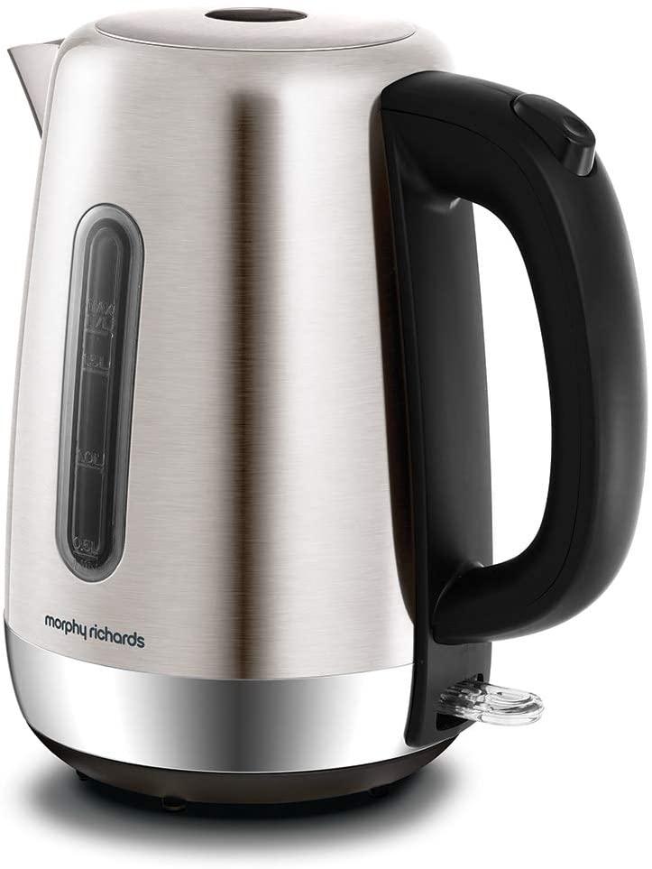 Morphy Richards Brushed Equip Stainless Steel Jug Kettle, 3000 W, 1.7 Litre, Brushed