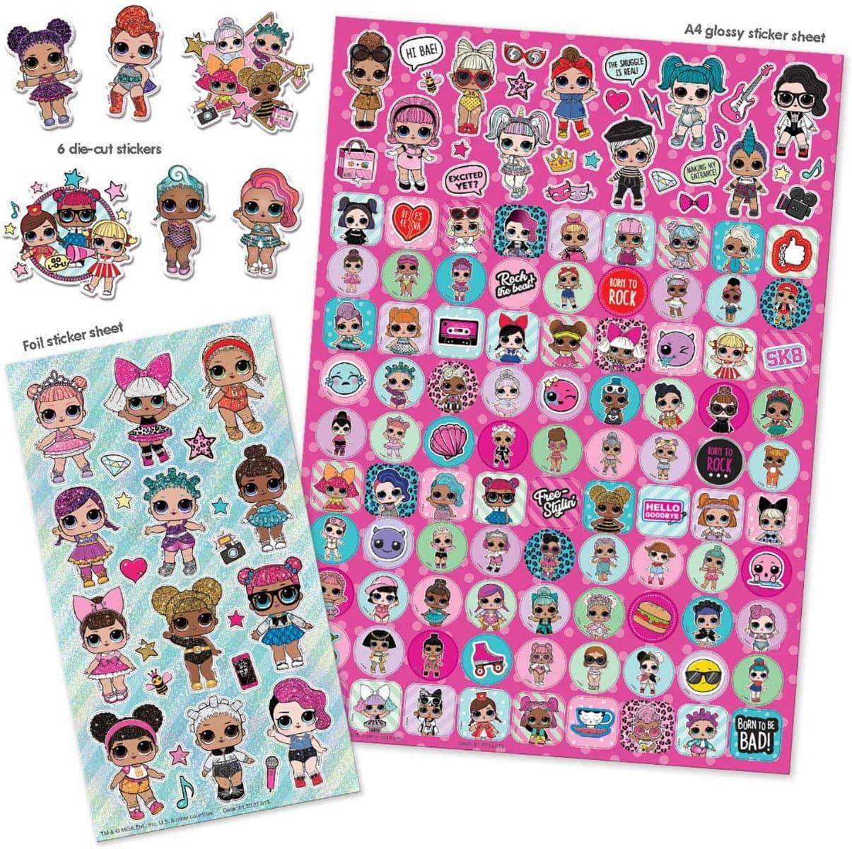 Official L.O.L. Surprise 150pc Reusable Stickers Mega Pack