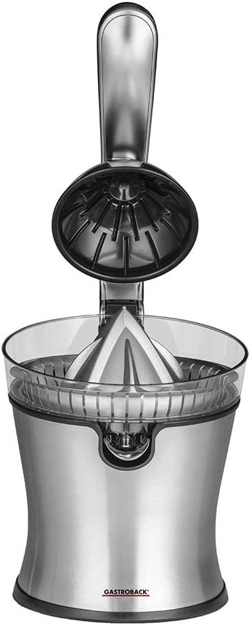 Gastroback Advanced Pro S Citrus Juicer, 100W, Heavy Cast iron Lemon Reamer, Cast Aluminium Housing, Dishwasher-Safe Attachments