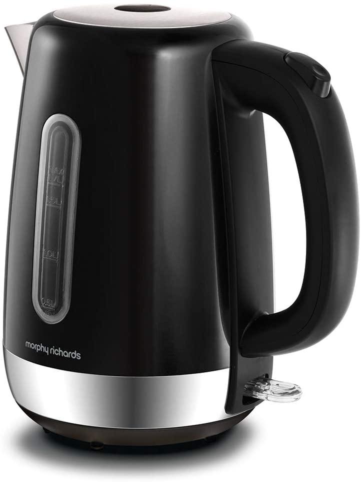 Morphy Richards Equip Stainless Steel Jug Kettle, 3000 W, 1.7 Litre, Black