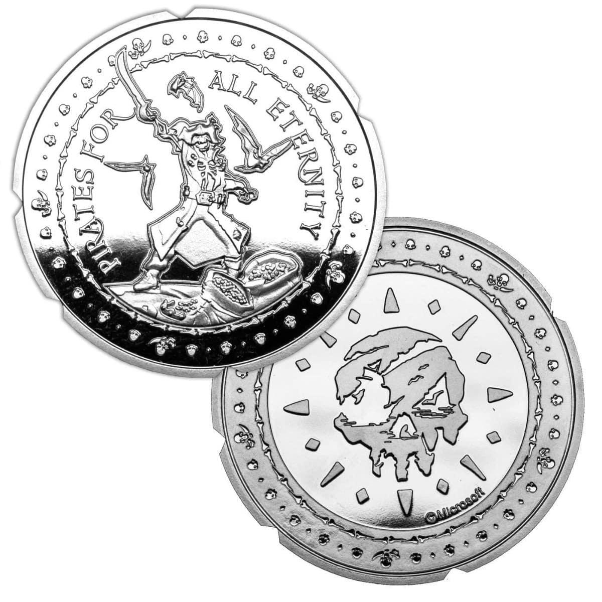 Sea of Thieves Collectable Coin Pirates For All Eternity Silver Edition