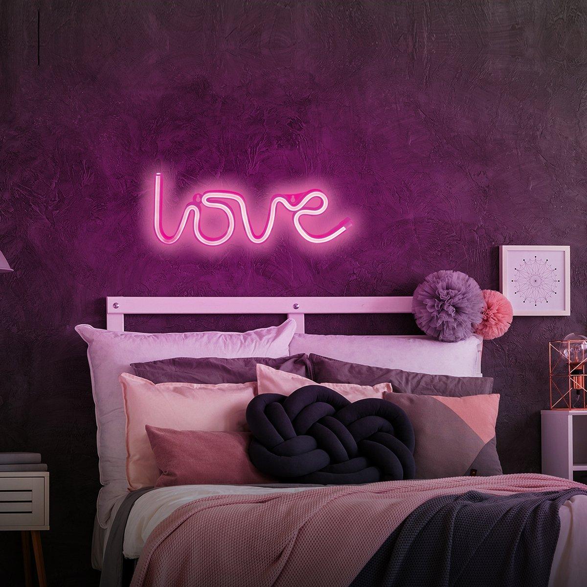 Love Neon Shape Colorful LED Night Light For Room Decoration