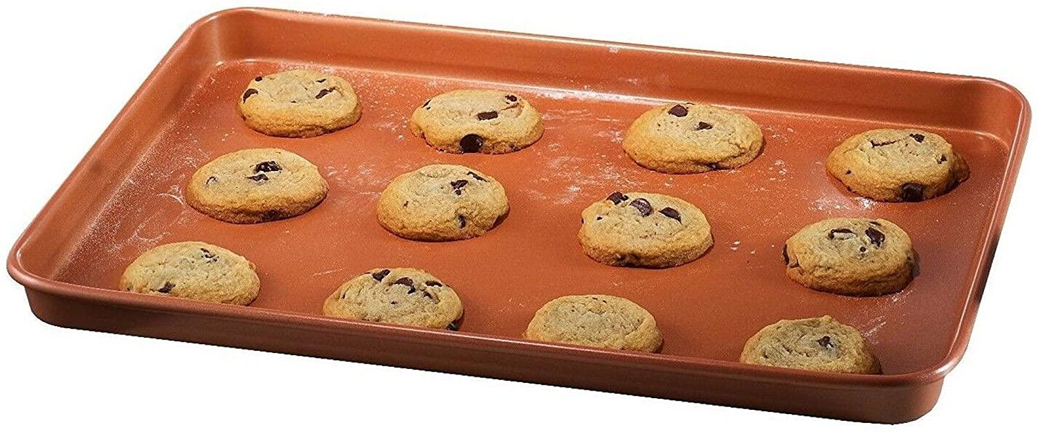Gotham Steel Nonstick Copper Cookie Sheet and Jelly Roll Baking Pan 12" x 17"
