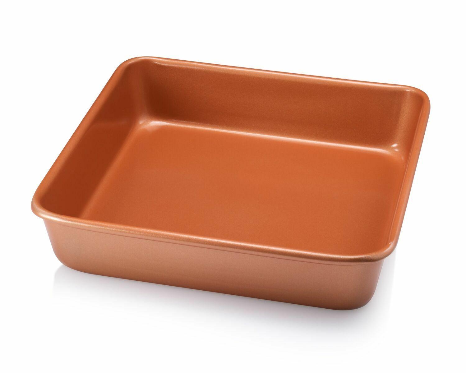 Gotham Steel Bakeware - Nonstick Copper Square Baking Tin - 9.5" x 9.5"