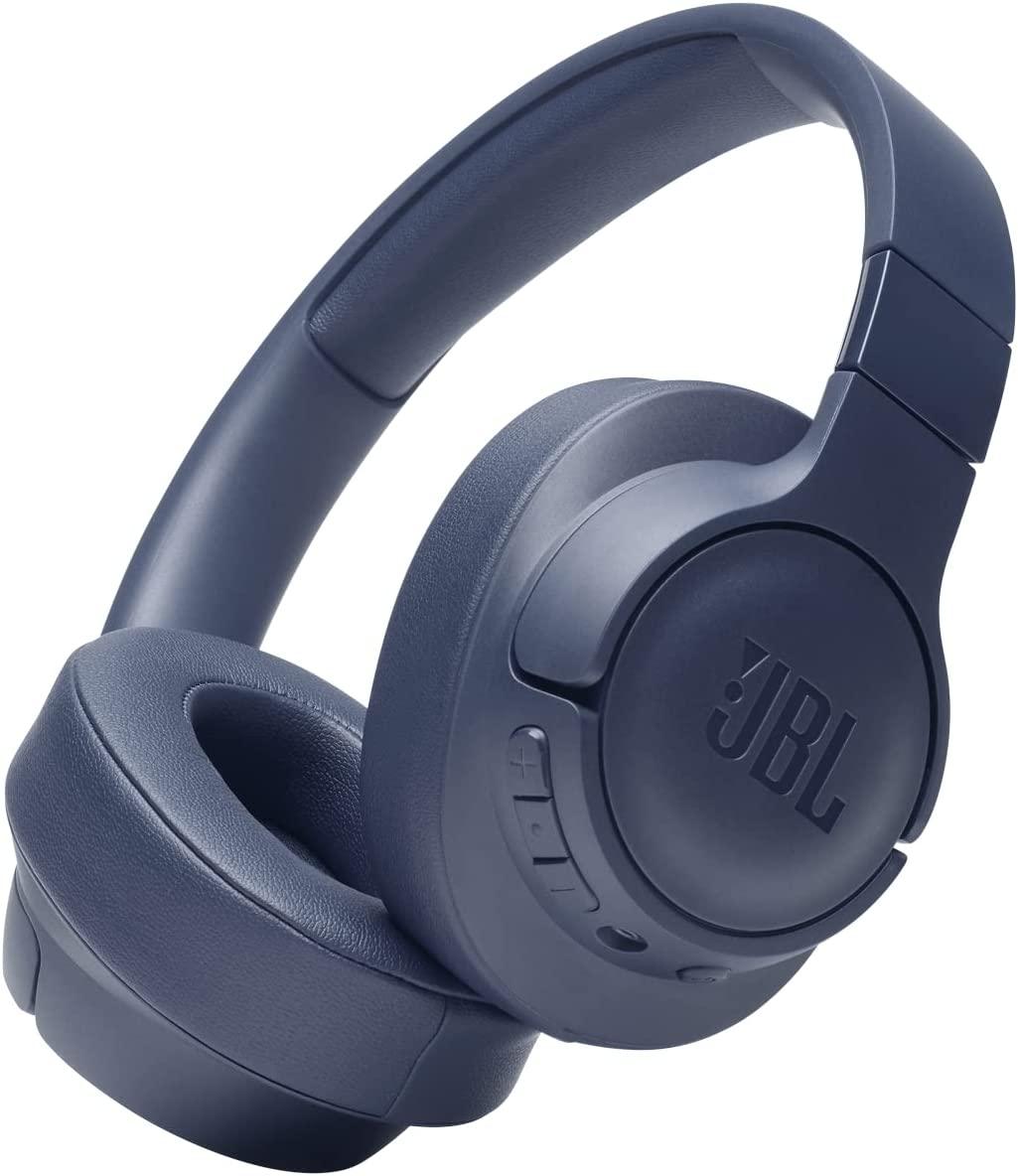 JBL Tune 710BT Wired and Wireless Over-Ear Headphones with Built-In Microphone, Multi-Point Connection and Hands-Free Controls, Blue