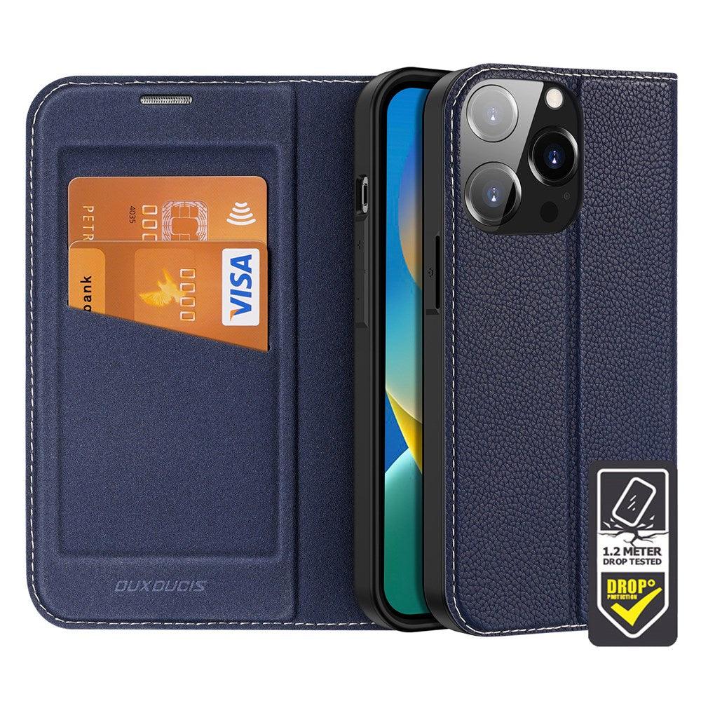 Dux Ducis Skin X Wallet Case Cover for iPhone 14 Pro Max Blue