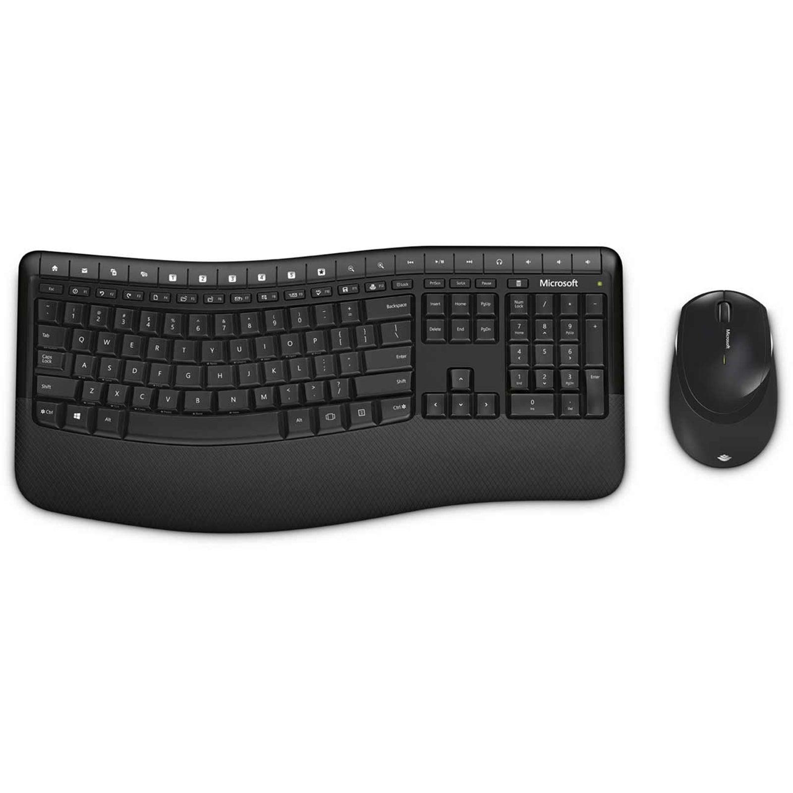 Microsoft Wireless Comfort 5050 Desktop Keyboard and Mouse Set Black