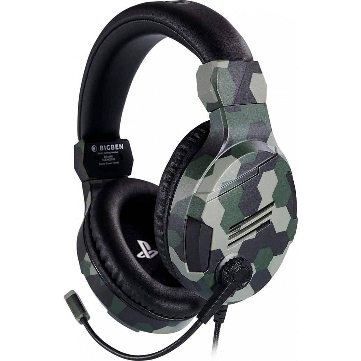 Bigben Stereo Gaming Headset V3 for Playstation 5 (PS5), Playstation 4 (PS4), PC, MAC (Camo)