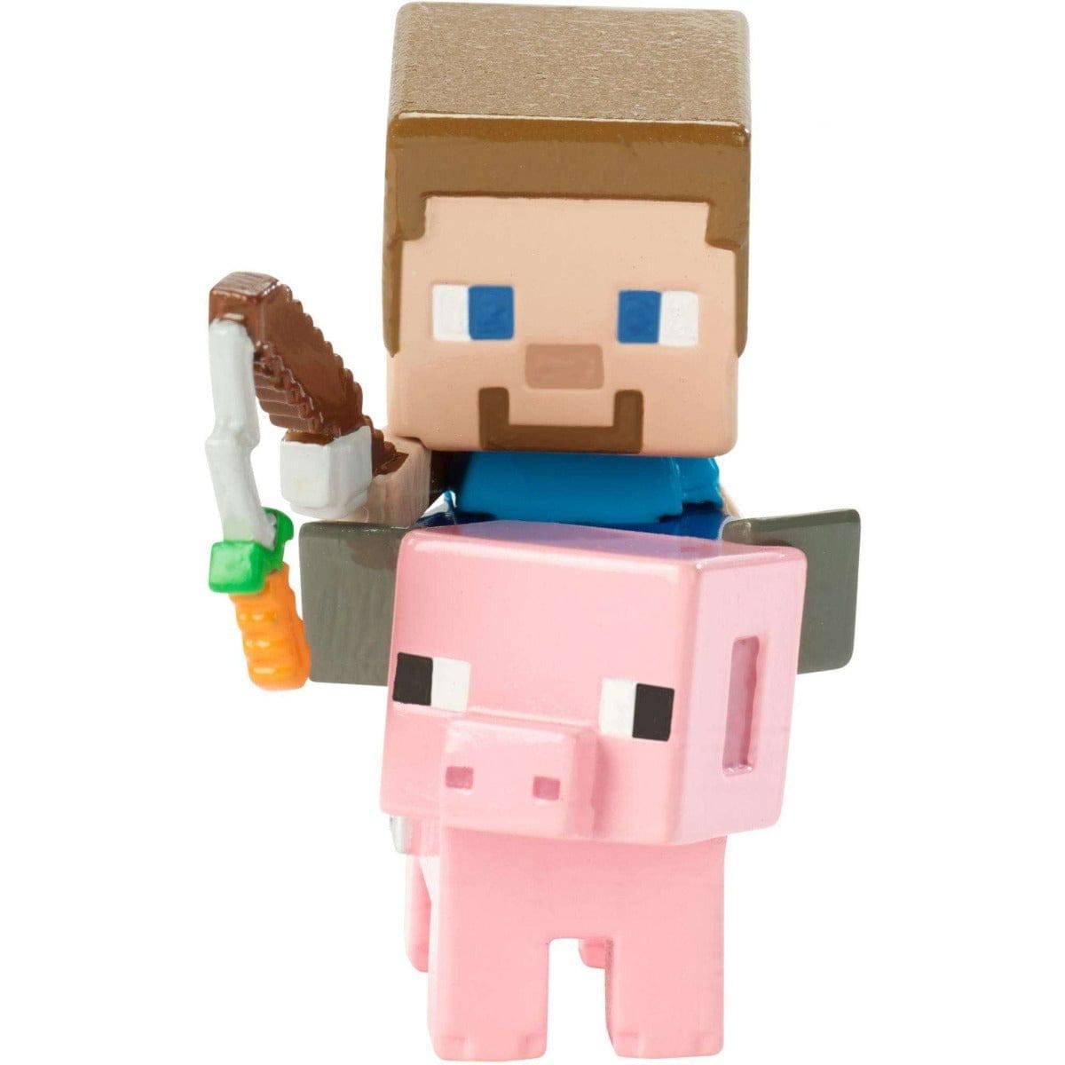 Minicraft Deluxe Mini Steve ON Saddled Pig Figure