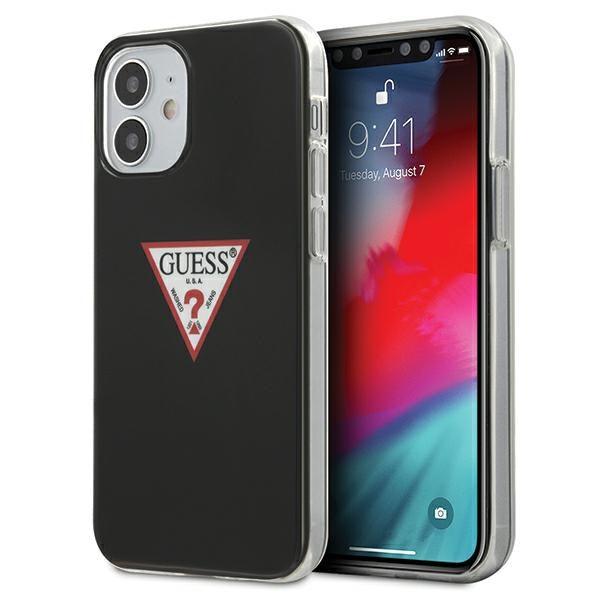 Guess Collection Apple iPhone 12 mini 5.4" Black Hard Case Cover Triangle