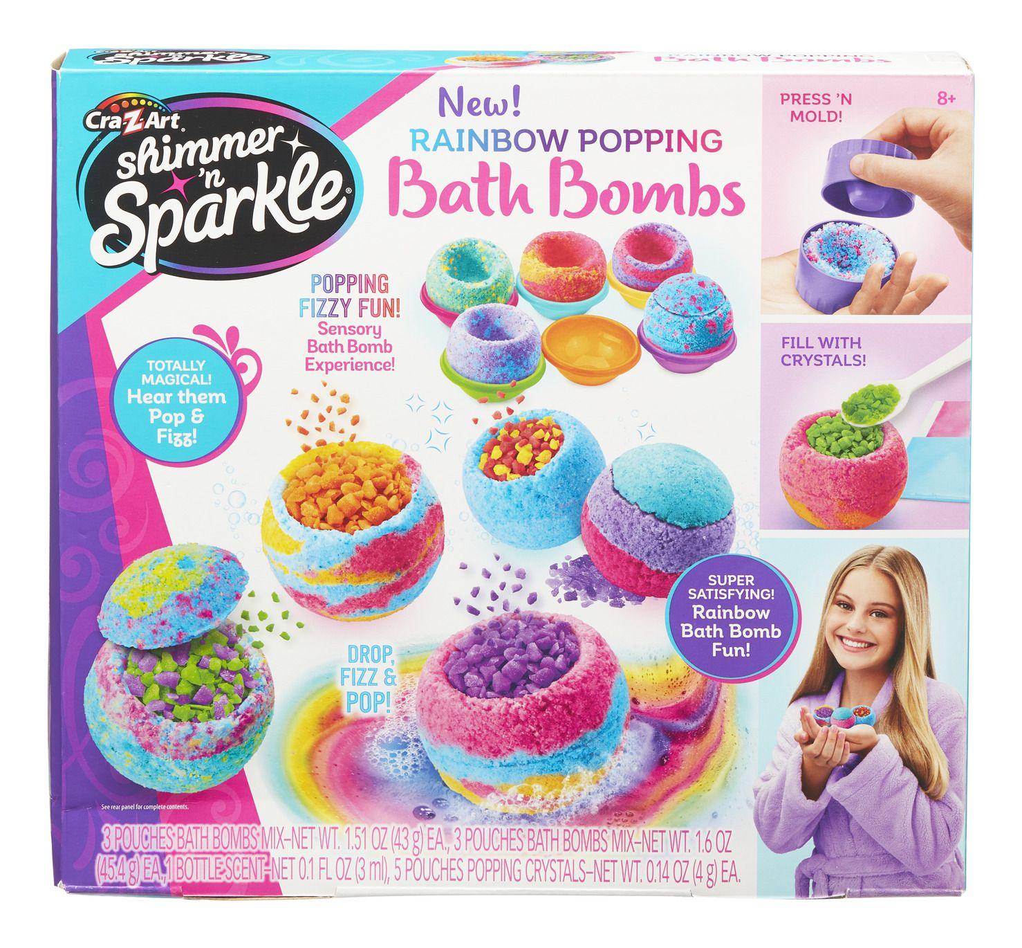 Shimmer 'n Sparkle Rainbow Popping Bath Bombs
