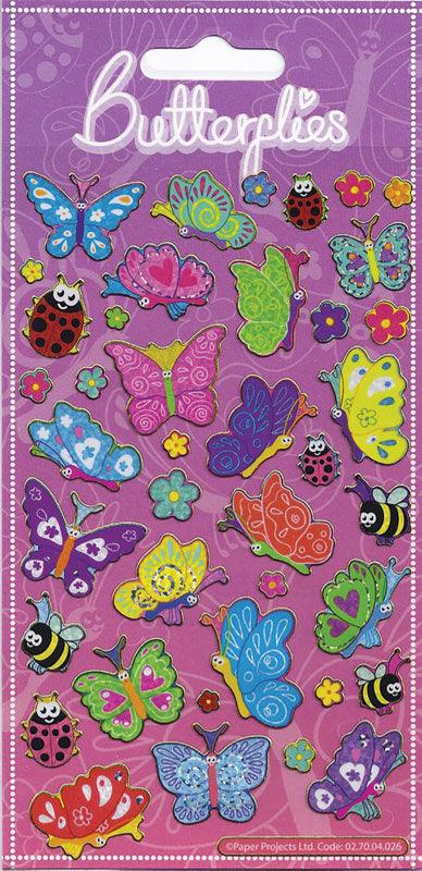 Happy Butterflies Sparkle Stickers