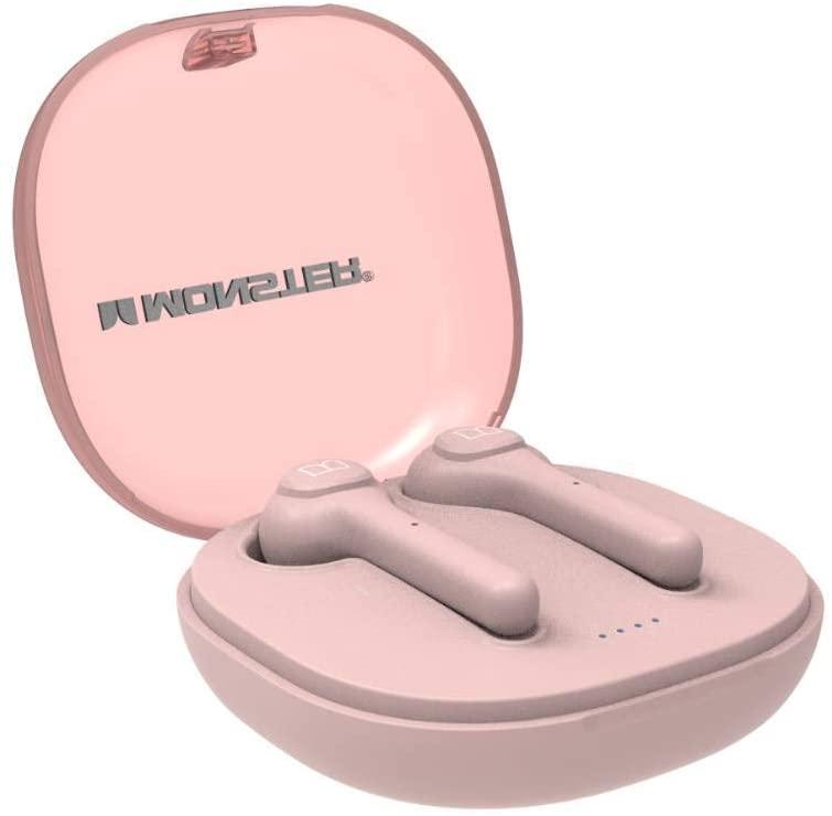 Monster Clarity 100 Airlinks Bluetooth Earbuds True Wireless in-Ear Headphones (Pink)