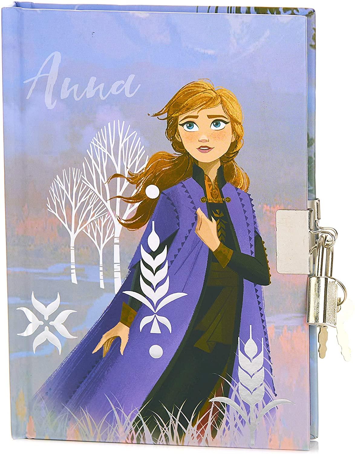 Disney Frozen 2 Anna Diary, Lockable Hardback A6 Journal with 200 Pages