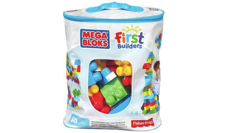 Mega Bloks 60 Piece First Builders Big Building Bag- Classic