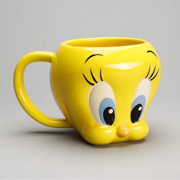Tweety Shaped Mug Official Warner Bros Licensed Collectable | Ideal for Kitchens, Office & Home | Unique & Super Fun Way of Drinking Your Favourite Beverage