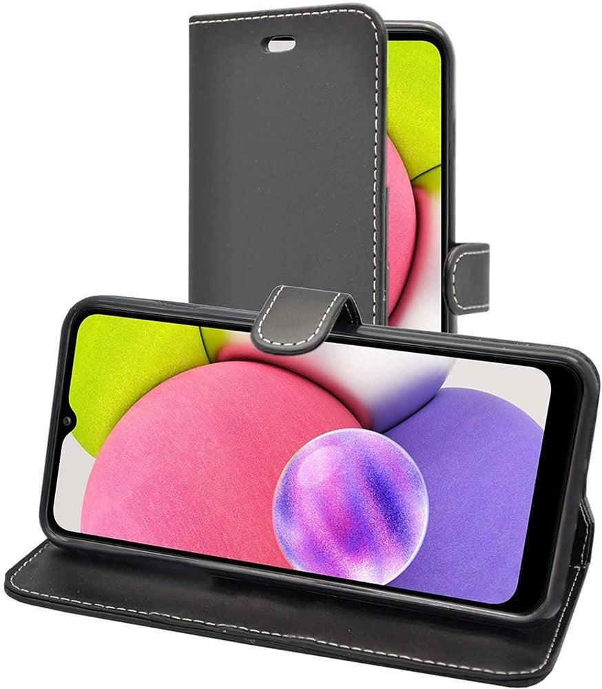 Wallet Case Cover for Samsung Galaxy A03s Black