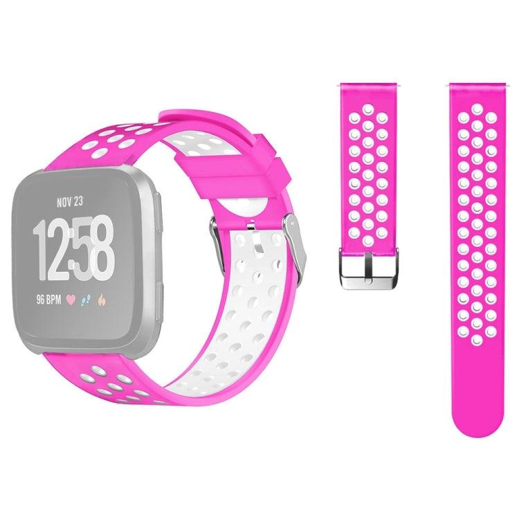 Fitbit Versa 4, Versa 3 Simple Fashion Silicone Watch Strap (Magenta)