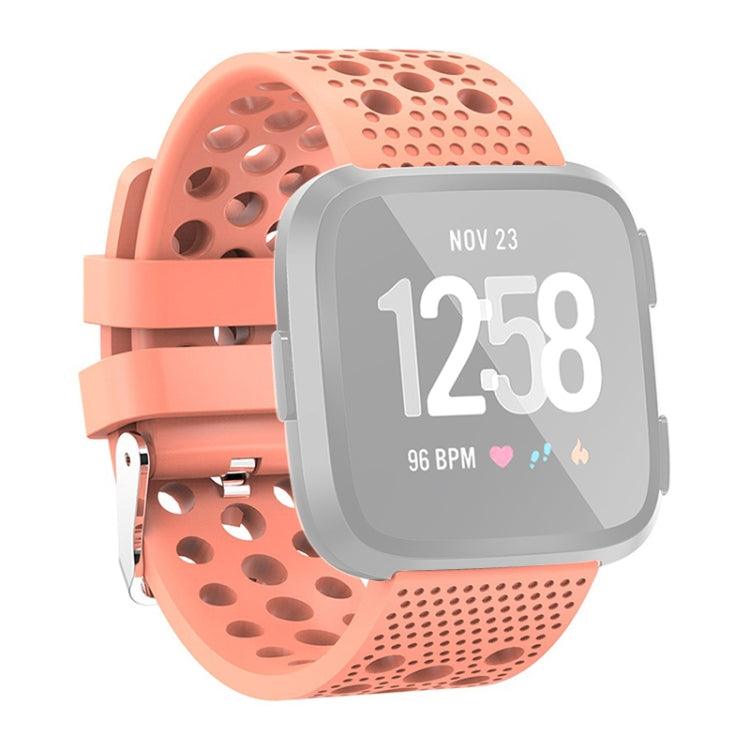 Smart Watch Venting Circle Hole Wrist Strap Watchband Fitbit Versa 4, Versa 3 (Orange)