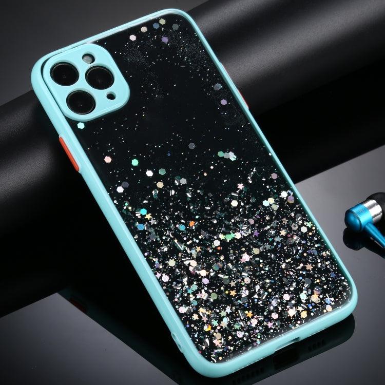 Gradient Glitter Powder Shockproof Protective Case Cover Apple iPhone 12 Pro (Light Green)