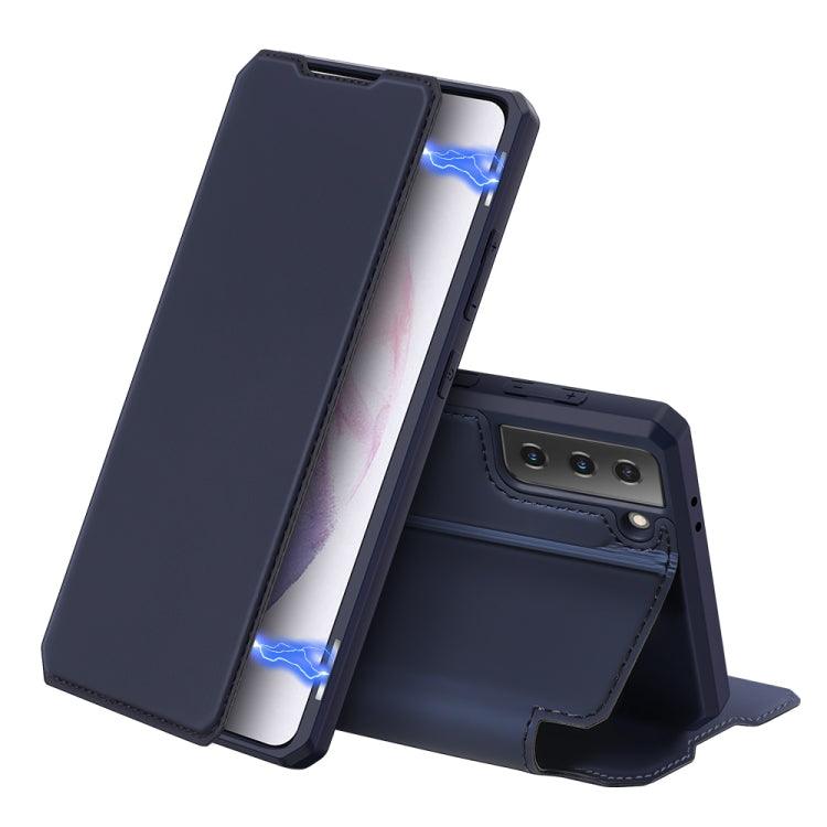 Samsung Galaxy S21+ 5G DUX DUCIS Skin X Series Horizontal Flip Leather Case with Holder & Card Slots (Blue)