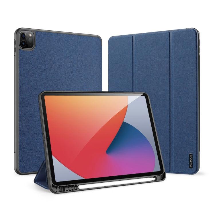 DUX DUCIS Domo Series Horizontal Flip Magnetic TPU + PU Leather Case Cover with Three-folding Holder & Pen Slot & Sleep / Wake-up Function Apple iPad Pro 11 (2021)/ (2020) (Blue)