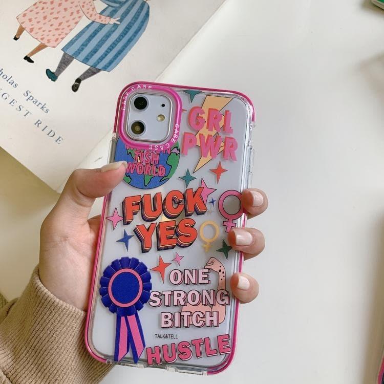 Double Color Pattern Protective Case Cover For Apple iPhone 12 / 12 Pro (Yes)