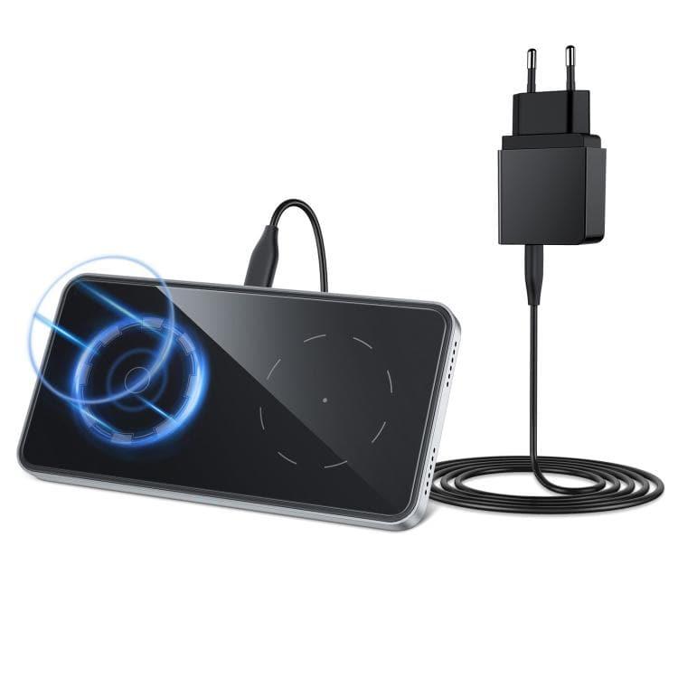 ESR HaloLock 2 In 1 Magnetic Dual Core Charging Pad For Apple iPhone 12 Series & AirPods, EU Plug (Black)