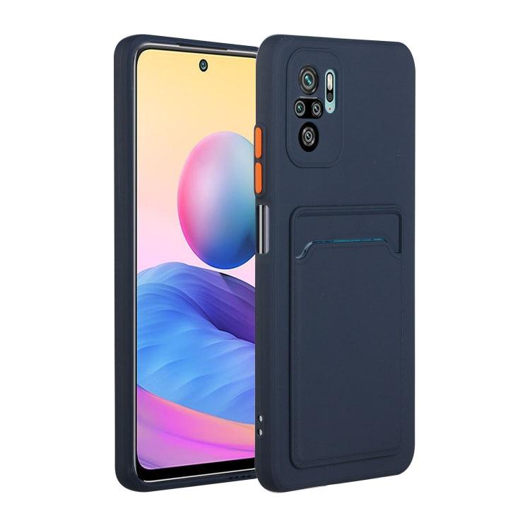 Xiaomi Poco M3 Pro 4G / Poco M3 Pro 5G / Redmi Note 10 5G Card Slot Design Shockproof TPU Protective Case (Dark Blue)