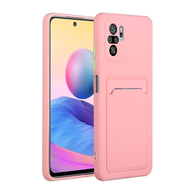 Xiaomi Poco M3 Pro 4G / Poco M3 Pro 5G / Redmi Note 10 5G Card Slot Design Shockproof TPU Protective Case (Pink)
