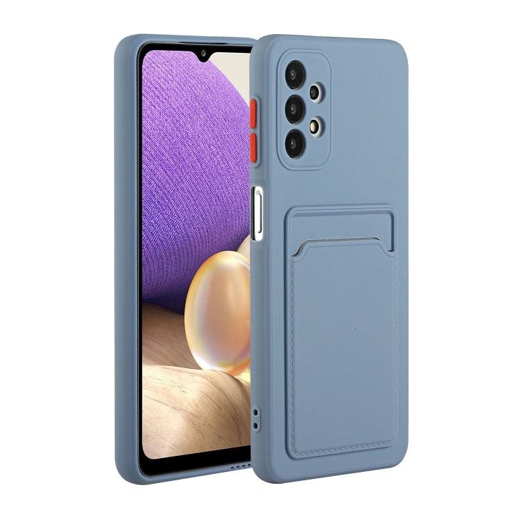 Samsung Galaxy A32 4G Card Slot Design Shockproof TPU Protective Case Cover (Gray)