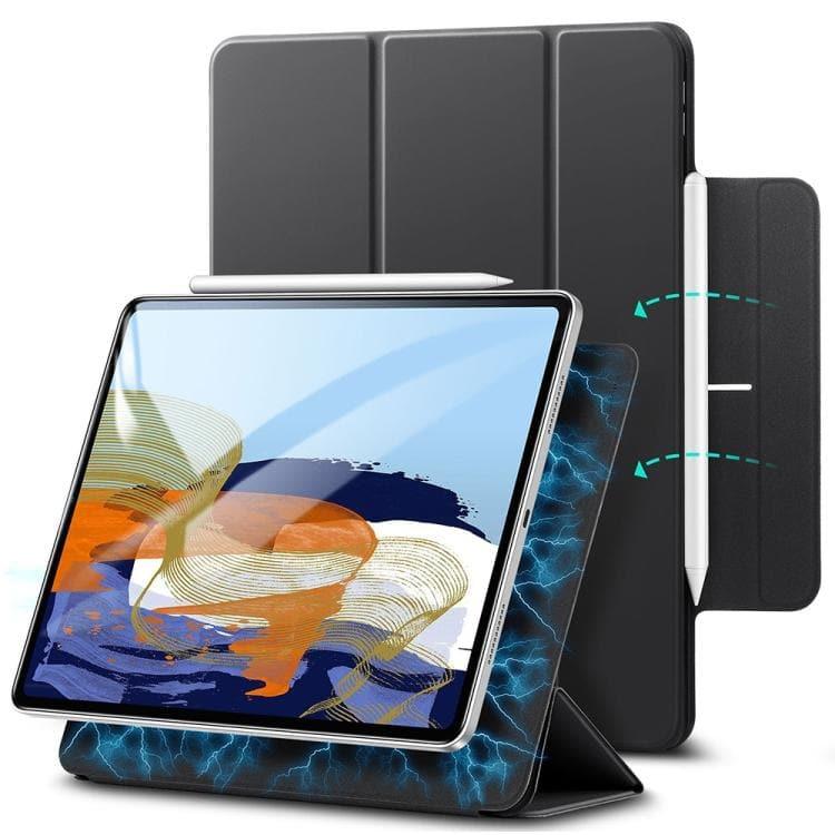 ESR Rebound Magnetic with Clasp Series PU Leather Magnetic Horizontal Flip Leather Case with Holder & Pen Slot & Sleep / Wake-up Function For iPad Pro 11 (2021) / (2020) (Black)