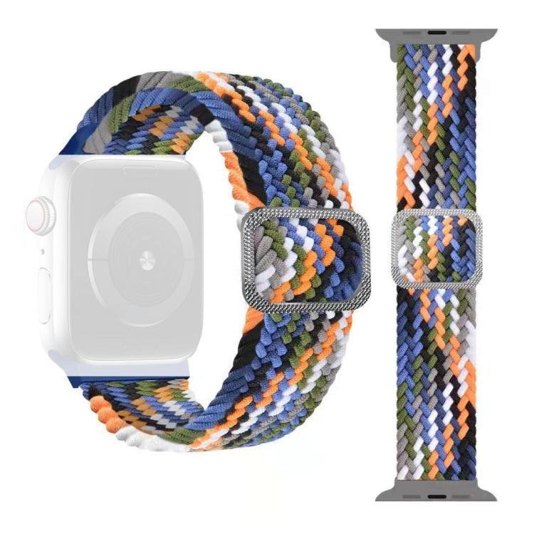 Buckle Braided Elastic Strap Watchband Apple Watch Series 9, 8, 7, 6, SE, 41mm, 40MM, 38mm (Denim)