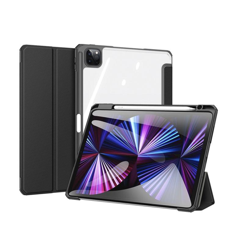 DUX DUCIS TOBY Series Shockproof PU Leather + Horizontal Flip Case Cover with Holder & Pen Slot & Sleep / Wake-up Function Apple iPad Pro 11 (2021) & (2020) (Black)