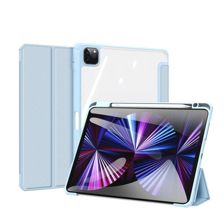DUX DUCIS TOBY Series Shockproof PU Leather + PC + TPU Horizontal Flip Tablet Case Cover with Holder & Pen Slot & Sleep / Wake-up Function Apple iPad Pro 11 (2021) & (2020) (Blue)