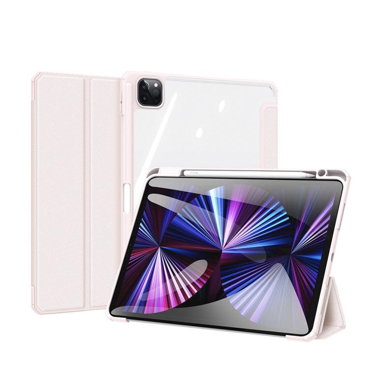 DUX DUCIS TOBY Series Shockproof PU Leather + PC + TPU Horizontal Flip Tablet Case Cover with Holder & Pen Slot & Sleep / Wake-up Function Apple iPad Pro 11 (2021) & (2020) (Pink)
