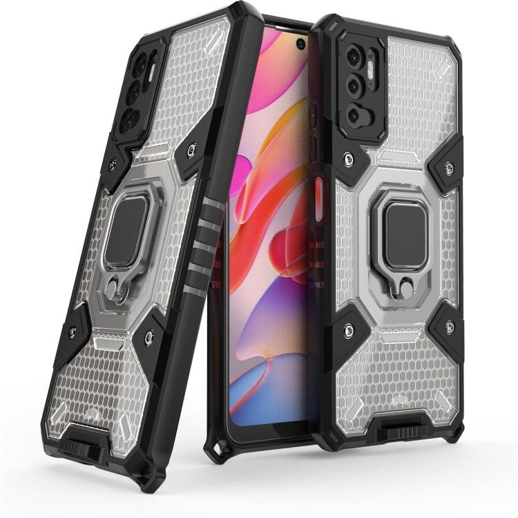 Xiaomi Poco M3 Pro 4G / Poco M3 Pro 5G / Redmi Note 10 5G Space PC+TPU Shockproof Case with Ring Holder (Grey)