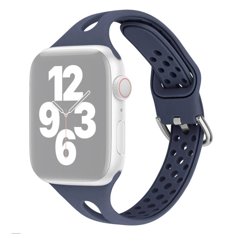 Silicone Replacement Watchbands Apple Watch Ultra 2, Ultra 1, Series 9, 8, 7, 6, SE, 49mm, 45mm, 44mm, 42mm (Blue)