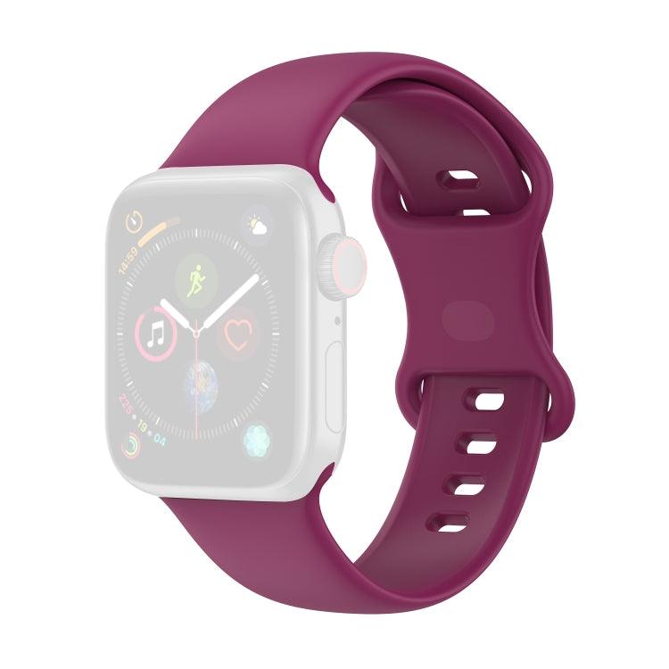 Silicone Replacement Watchbands, Size: Small Code Apple Watch Series 9, 8, 7, 6, SE, 41mm, 40mm, 38mm (Red Wine)