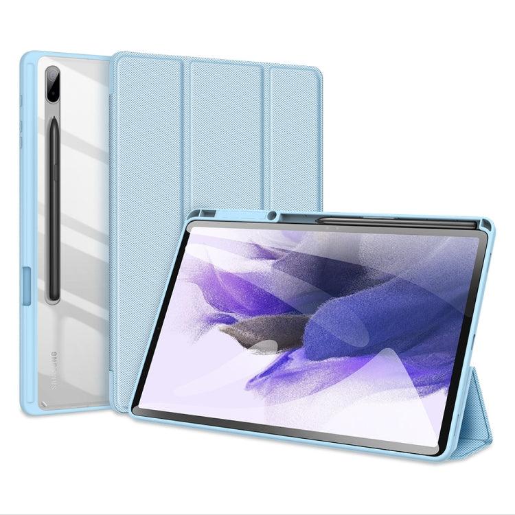 Samsung Galaxy Tab S7 FE / S7+ DUX DUCIS TOBY Series Antiskid PU Leather + Horizontal Flip Case with Holder & Pen Slot & Sleep / Wake-up Function (Blue)