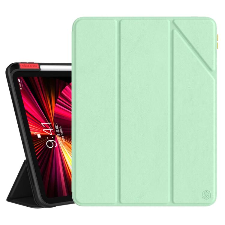 NILLKIN Horizontal Flip Leather Case with Holder & Pen Slot & Sleep / Wake-up Function Apple iPad Pro 11 2021 / 2020 (Green)