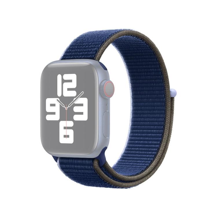 Loop Type Sport Replacement Strap Band Watchband Apple Watch Series 9, 8, 7, 6, SE, 41mm, 40MM, 38mm (Dark Sea Blue)